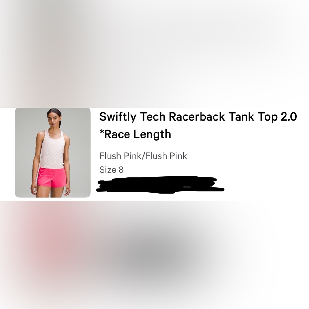 Lululemon swiftly tech Racerback in Flush Pink